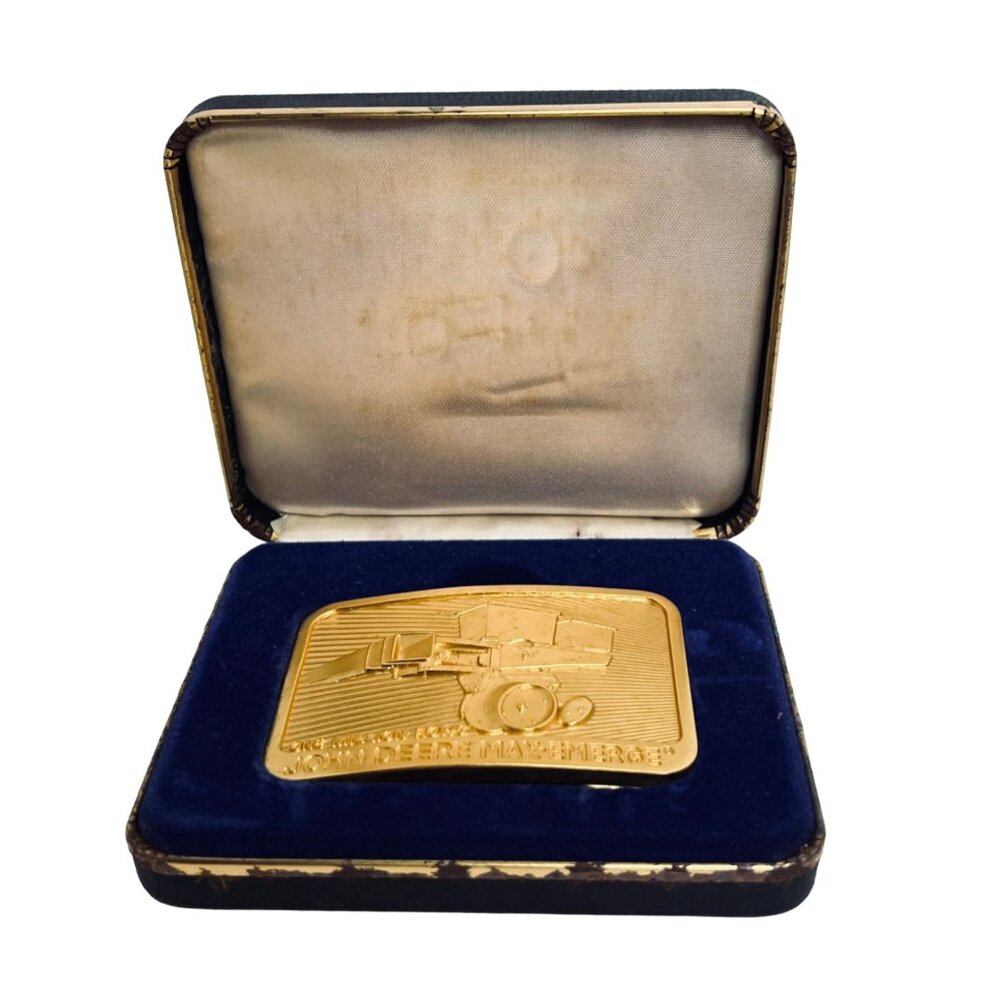 John Deere & Co Commemorative Max Emerge Belt Buckle 1984 #5379 (5417)